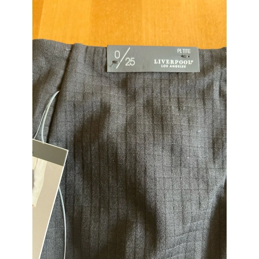 NWT Liverpool Los Angeles Womens 0/25 P Black Midi Pencil Skirt Work NEW‎